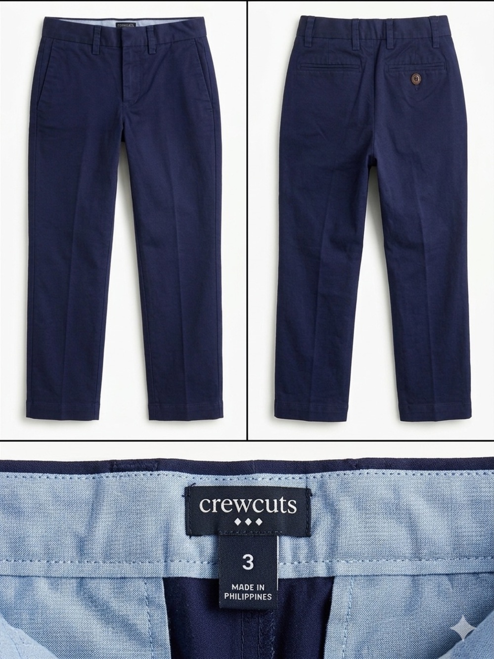 J.Crew Crewcuts Boys Thompson Suit Pants in Navy- Size 3